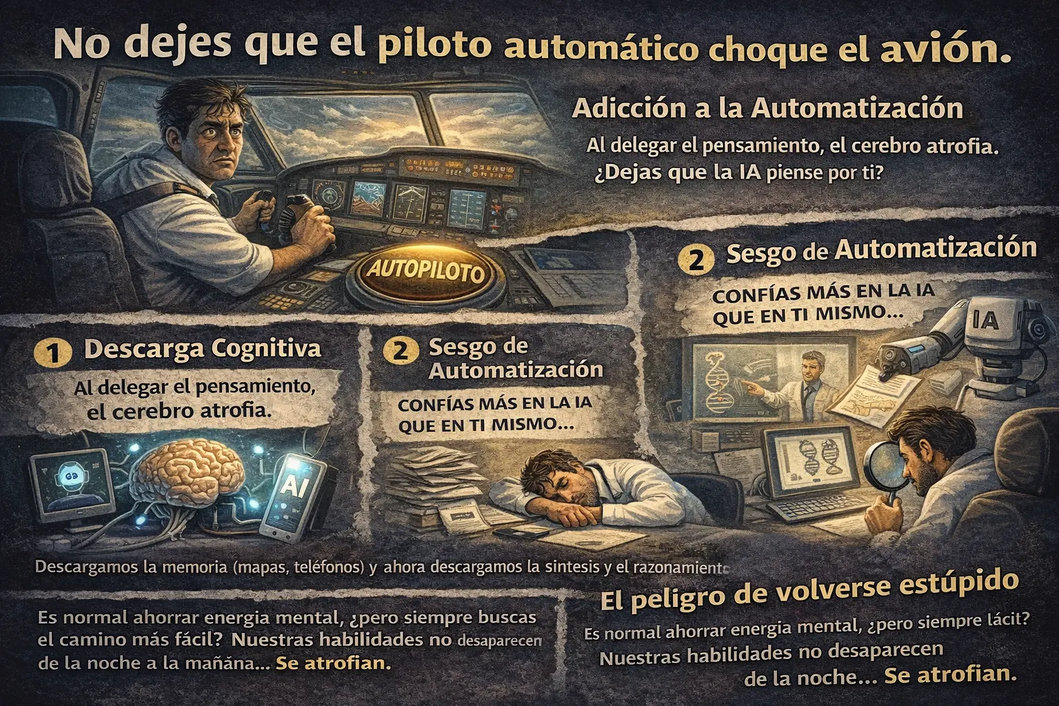 Atrofia cognitiva y dependencia de la IA